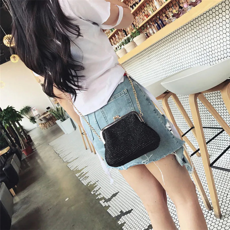 Bolso Boho De Paja Para Mujer