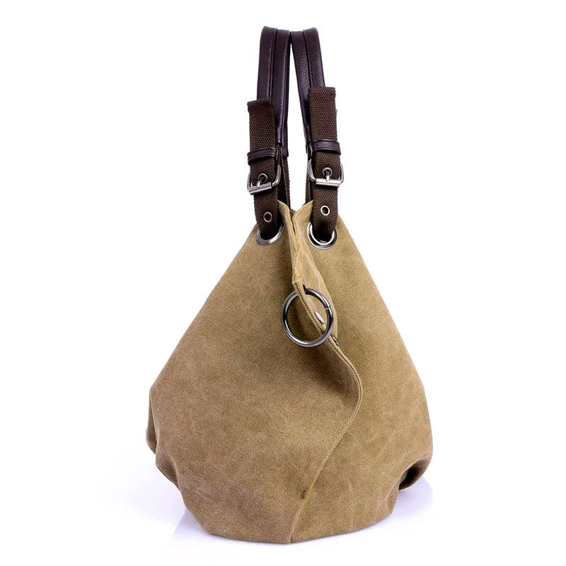 Bolso Mensajero De Lona Para Mujer