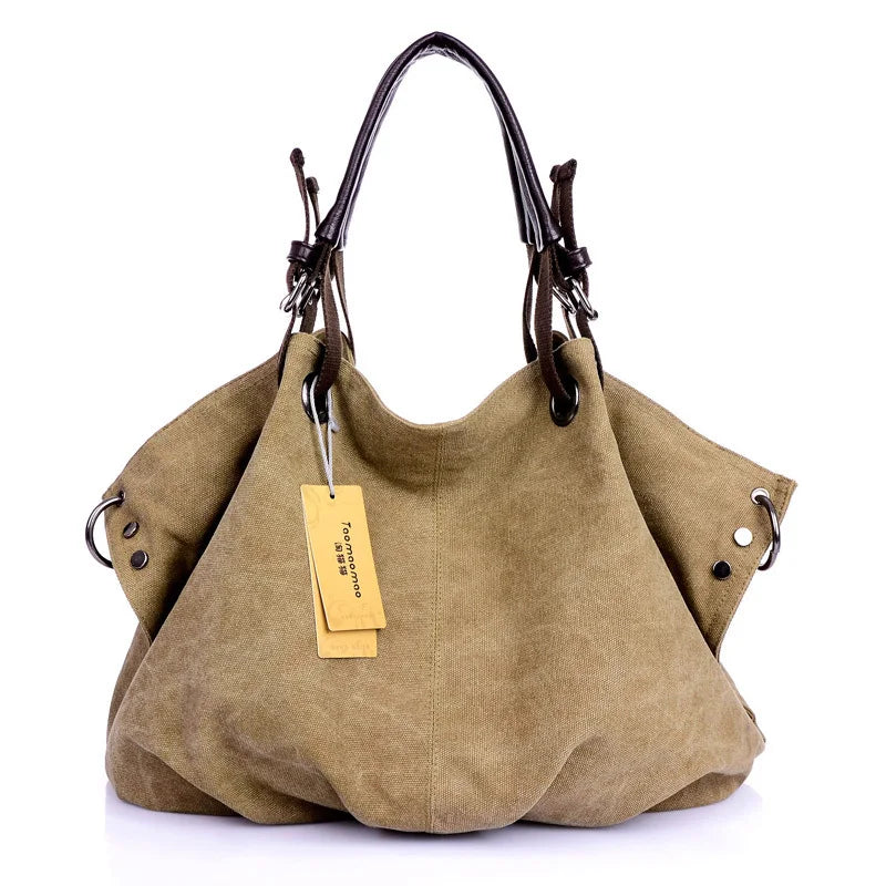 Bolso Mensajero De Lona Para Mujer