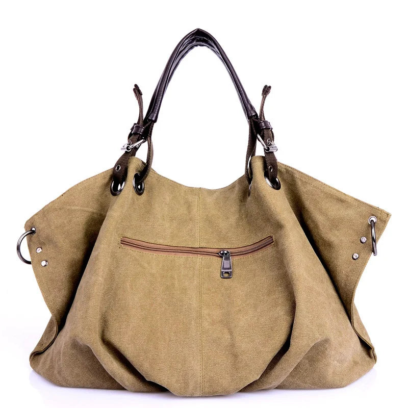 Bolso Mensajero De Lona Para Mujer