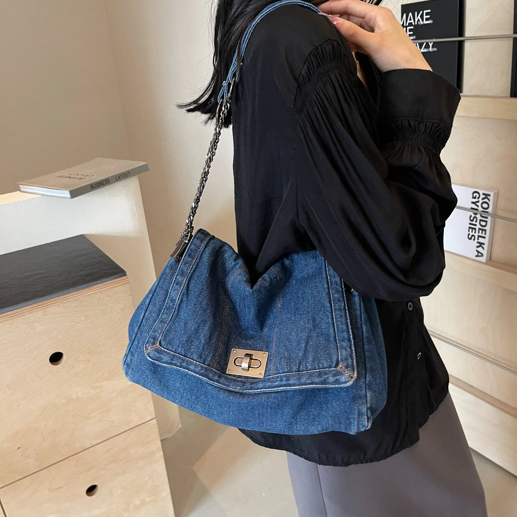 Bolso De Tela Vaquera Para Mujer