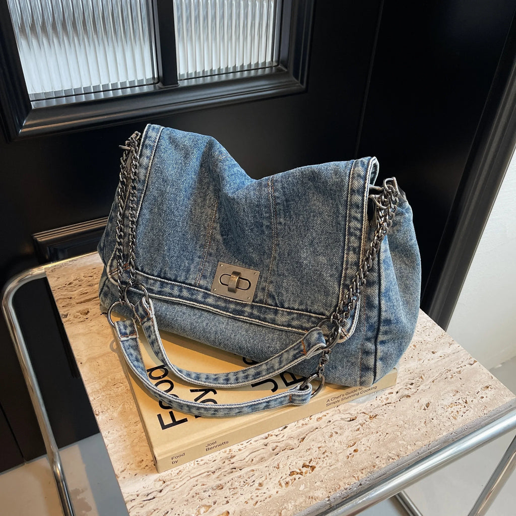 Bolso De Tela Vaquera Para Mujer