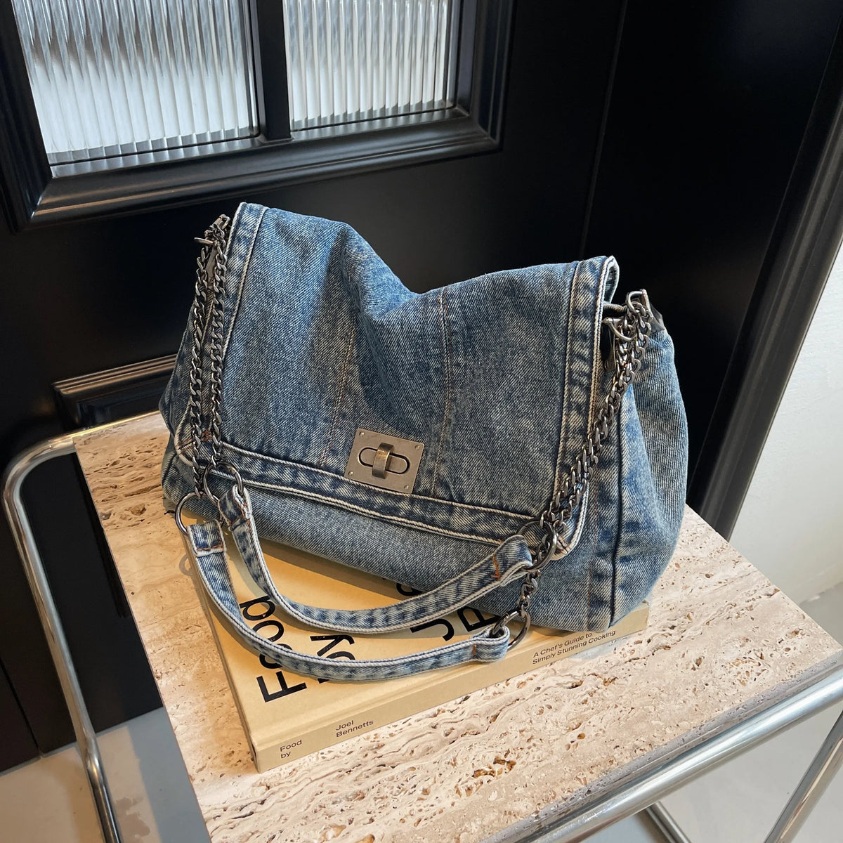 Bolso De Tela Vaquera Para Mujer