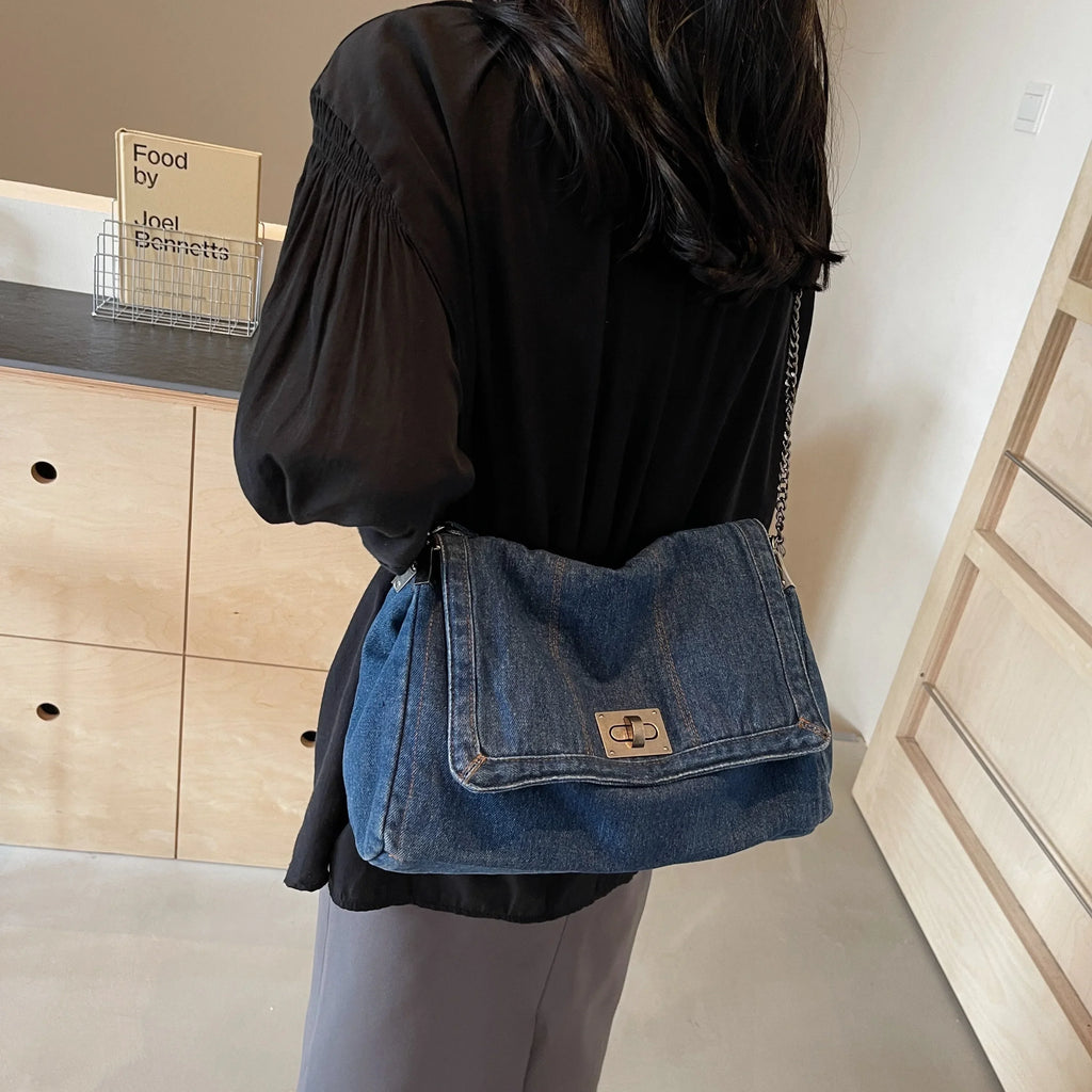 Bolso De Tela Vaquera Para Mujer