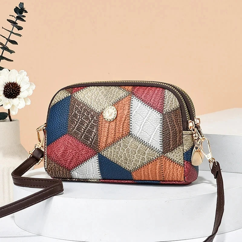 Bolso De Hombro De Lujo Con Estampado De Cuadros