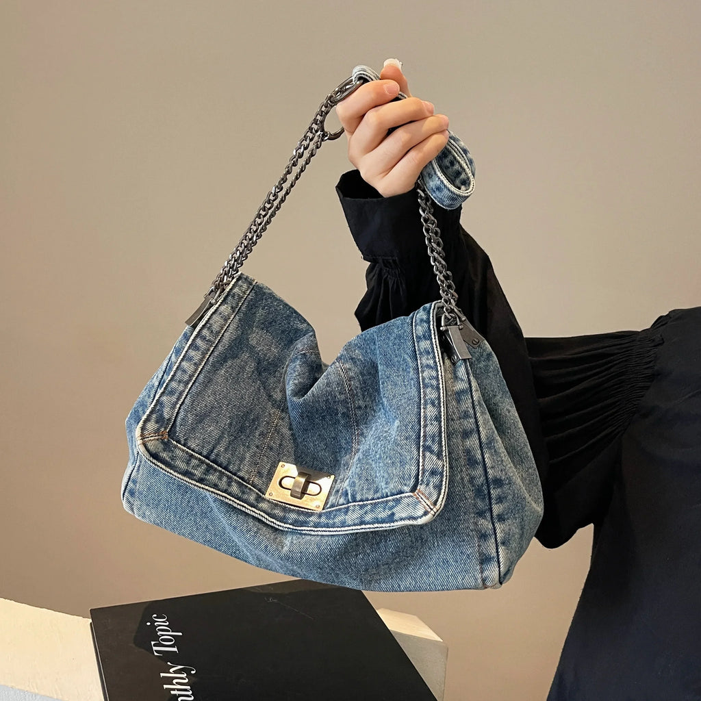 Bolso De Tela Vaquera Para Mujer
