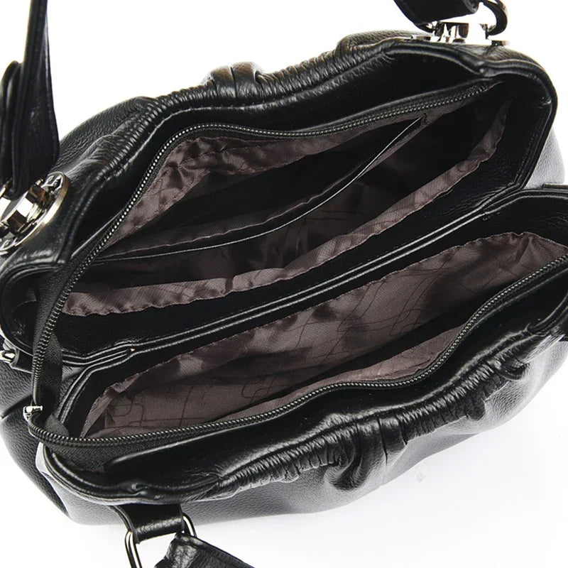Bolso SOFIA Negro - Cuero Genuino | Mia Bonita BCN