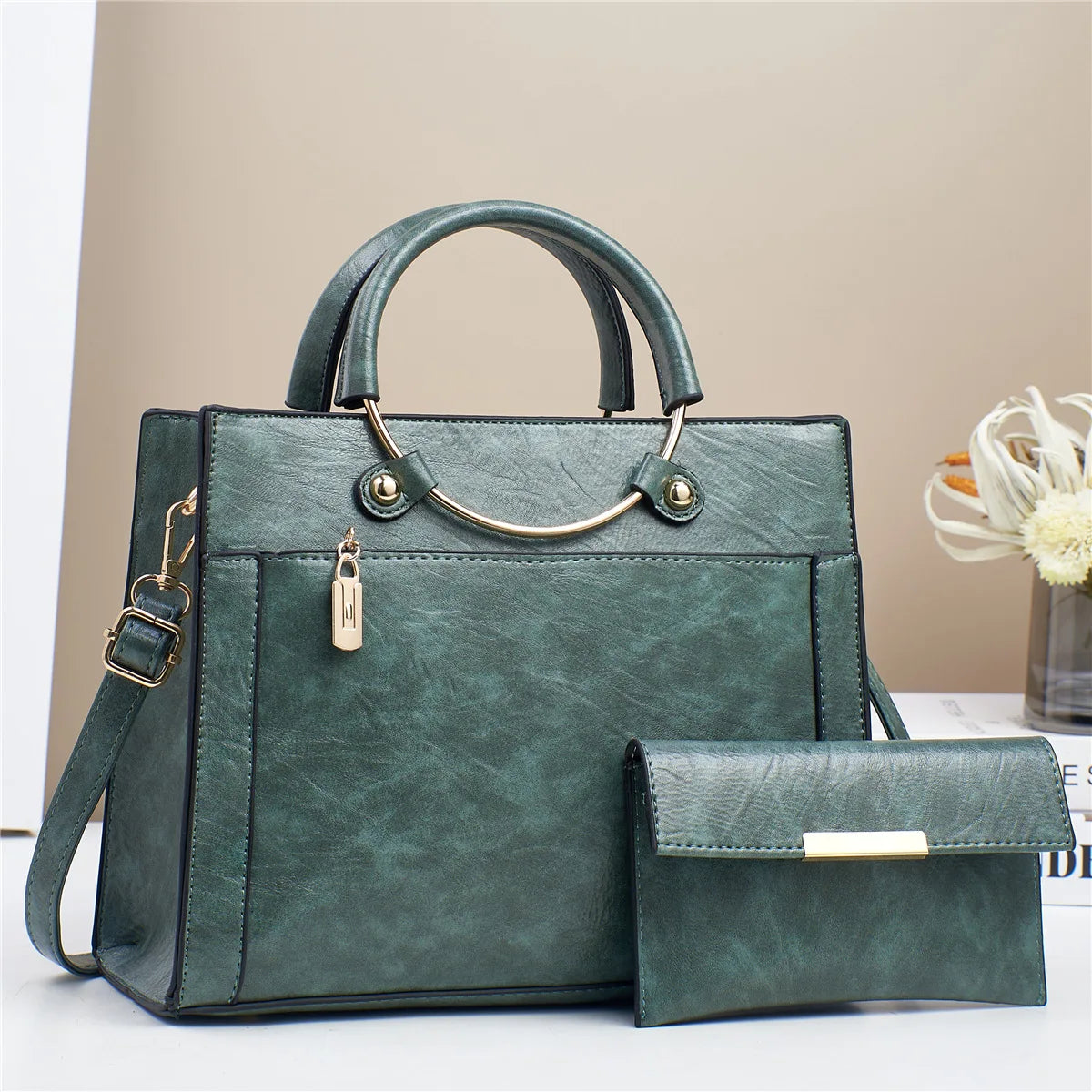 Bolso De Mano De Lona Para Mujer