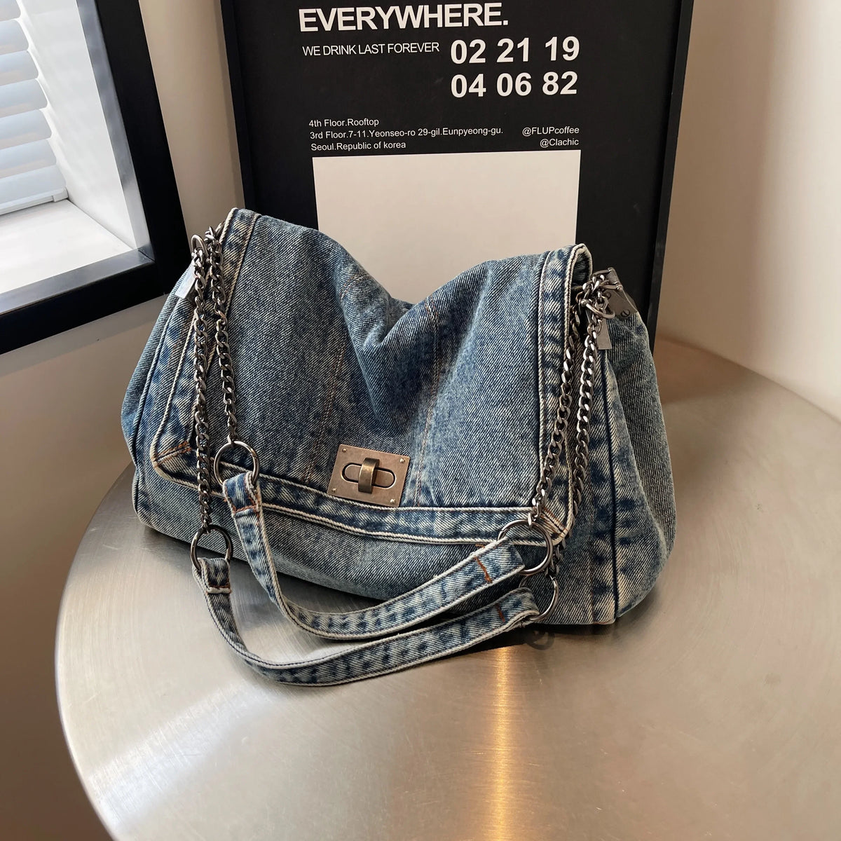 Bolso De Tela Vaquera Para Mujer