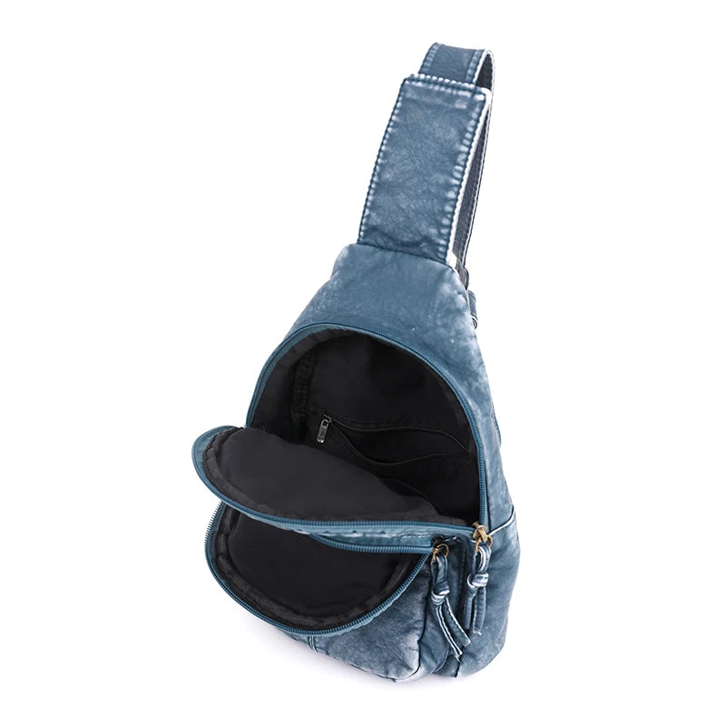 Bolso Pectoral De Cuero PU Para Mujer
