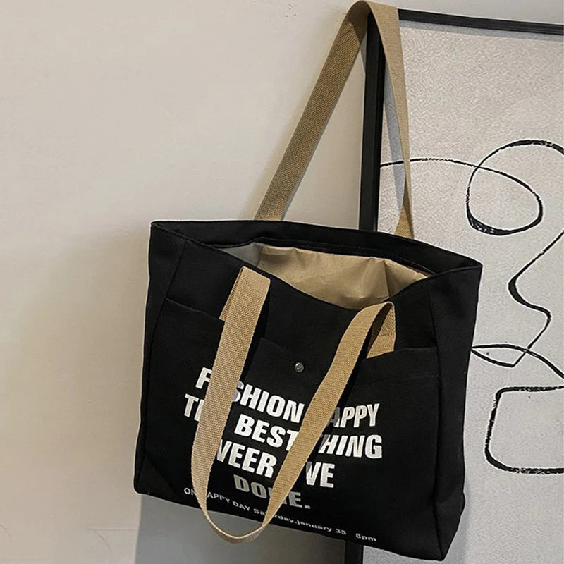 Bolsa Tote De Lona Para Mujer