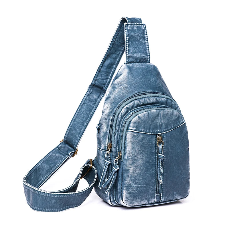 Bolso Pectoral De Cuero PU Para Mujer
