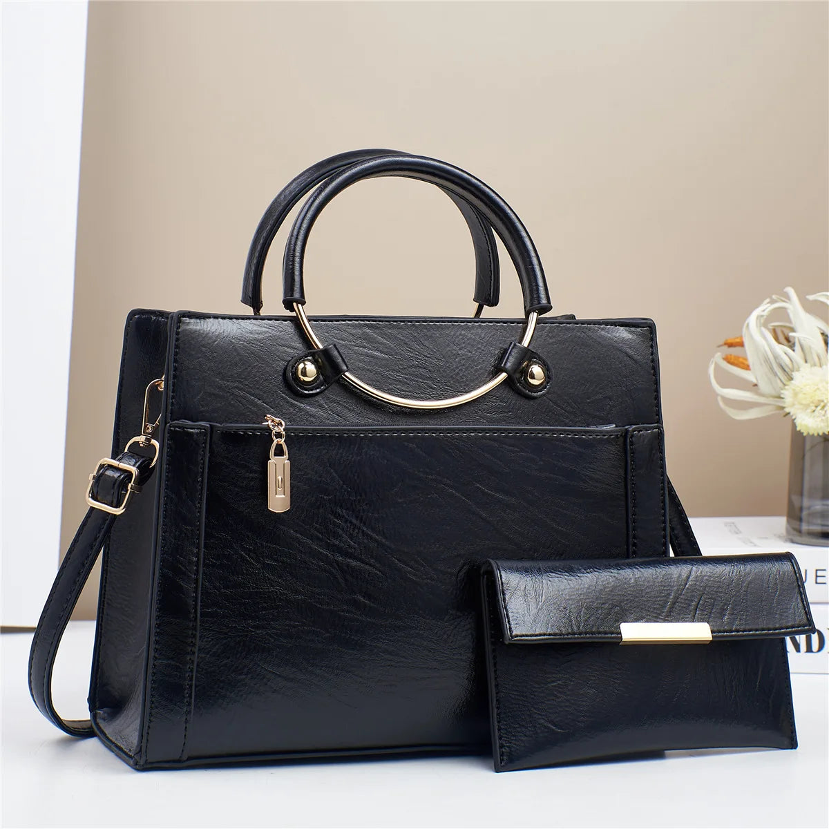 Bolso De Mano De Lona Para Mujer