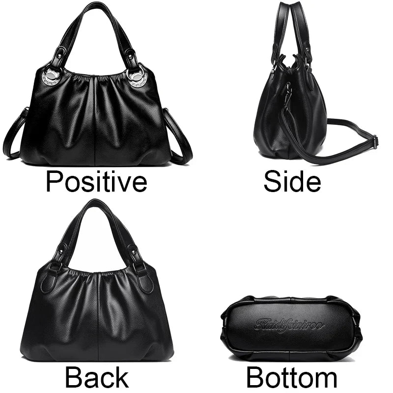 Bolso SOFIA Negro - Cuero Genuino | Mia Bonita BCN
