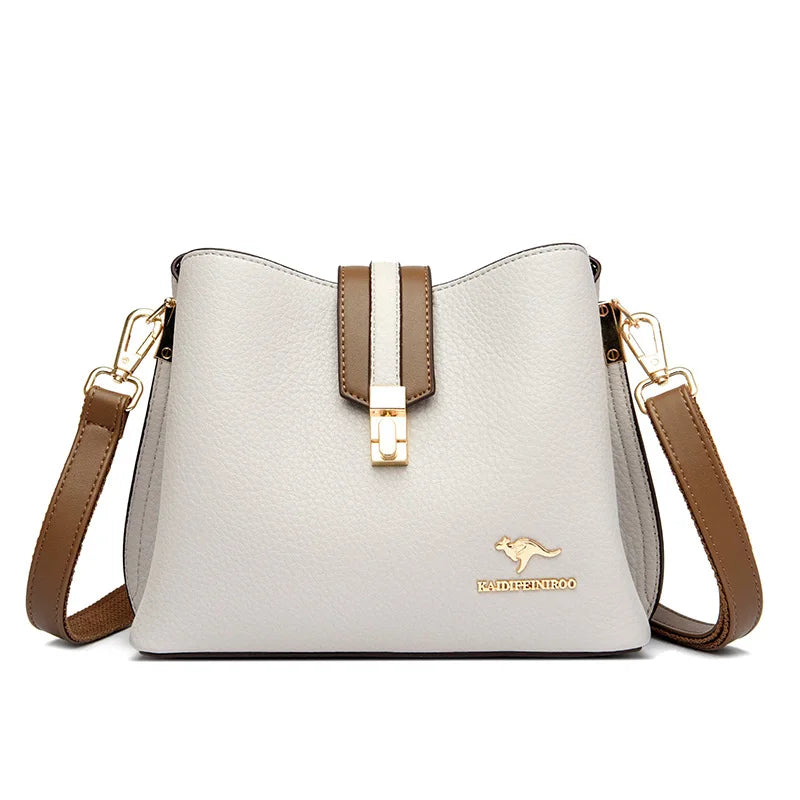 Bolso De Cuero Genuino Para Mujer