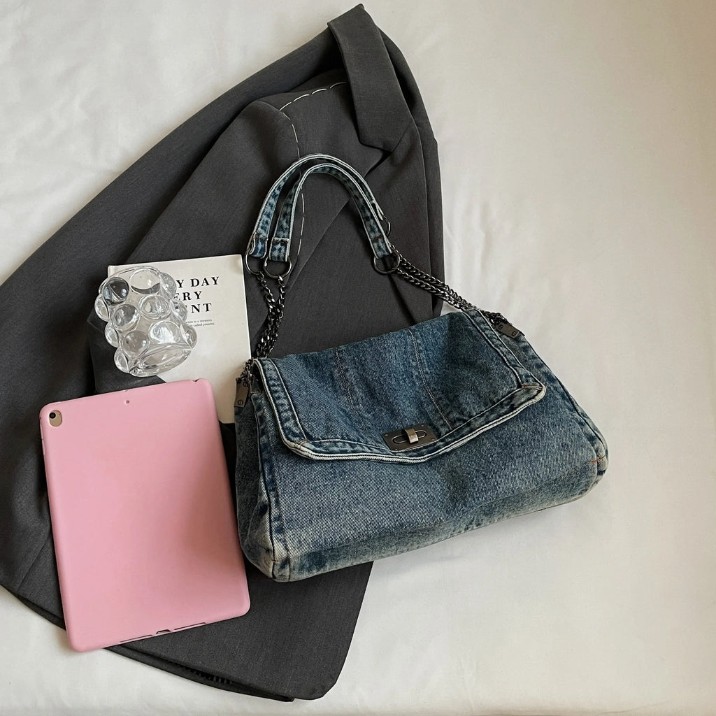 Bolso De Tela Vaquera Para Mujer