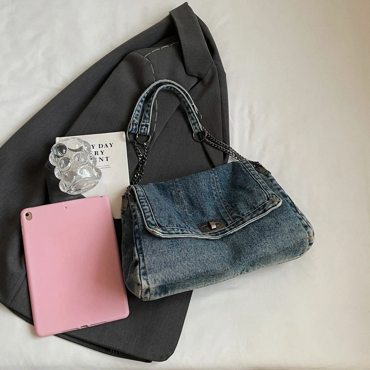 Bolso De Tela Vaquera Para Mujer