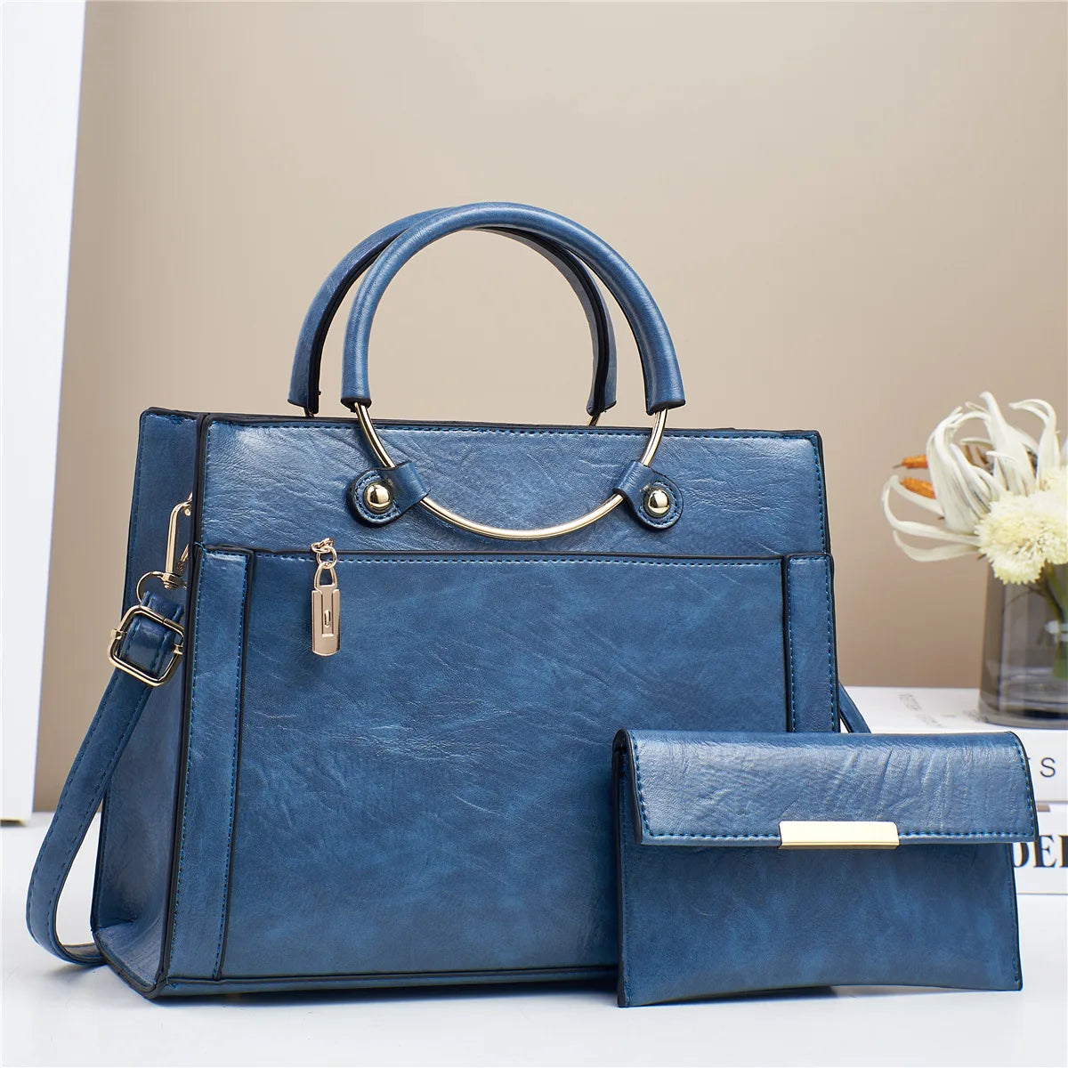 Bolso De Mano De Lona Para Mujer