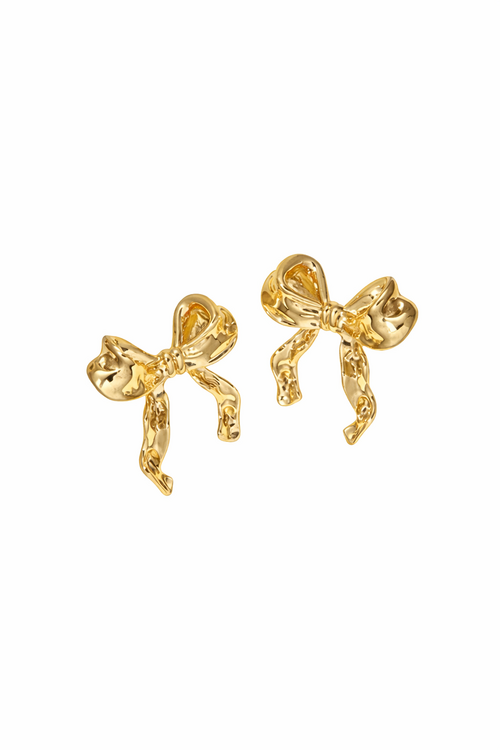 Pendientes Colgantes Con Lazo Dorado Para Mujer, Joyería Delicada Y Elegante